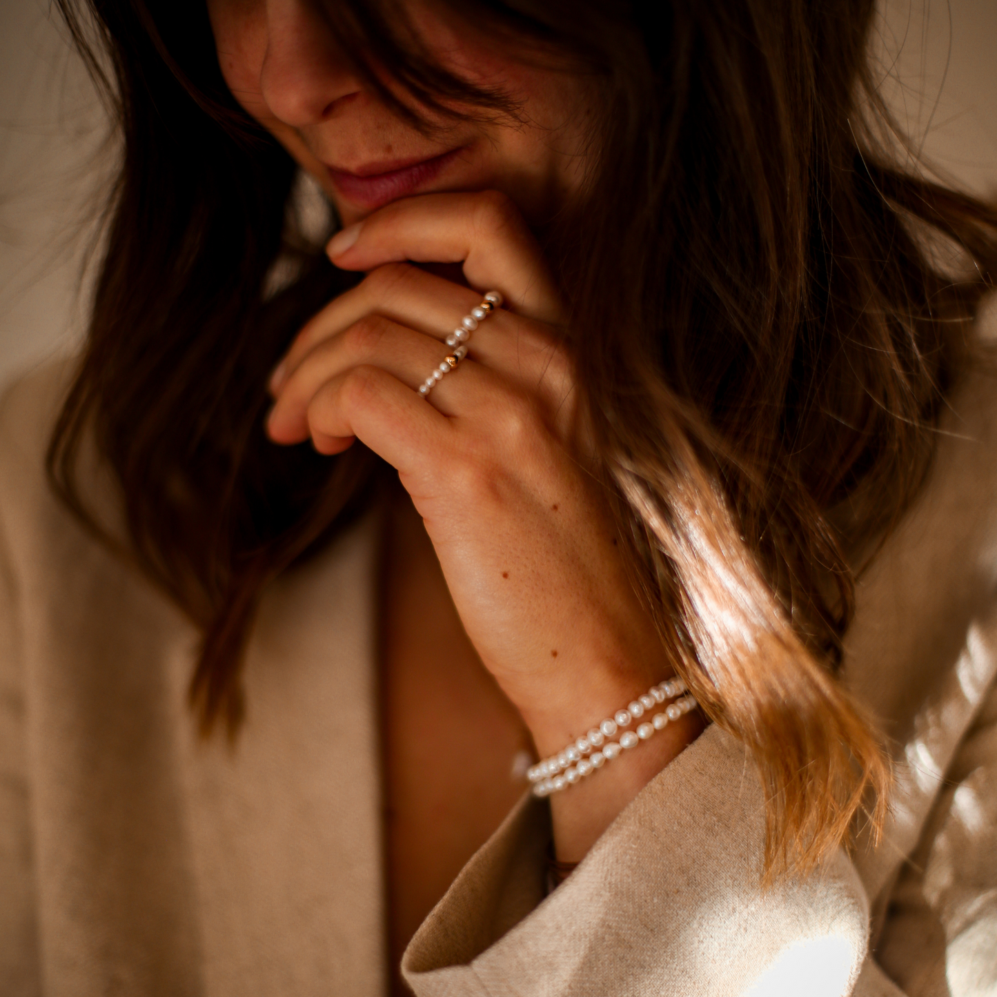 Bague perles d'eau douce