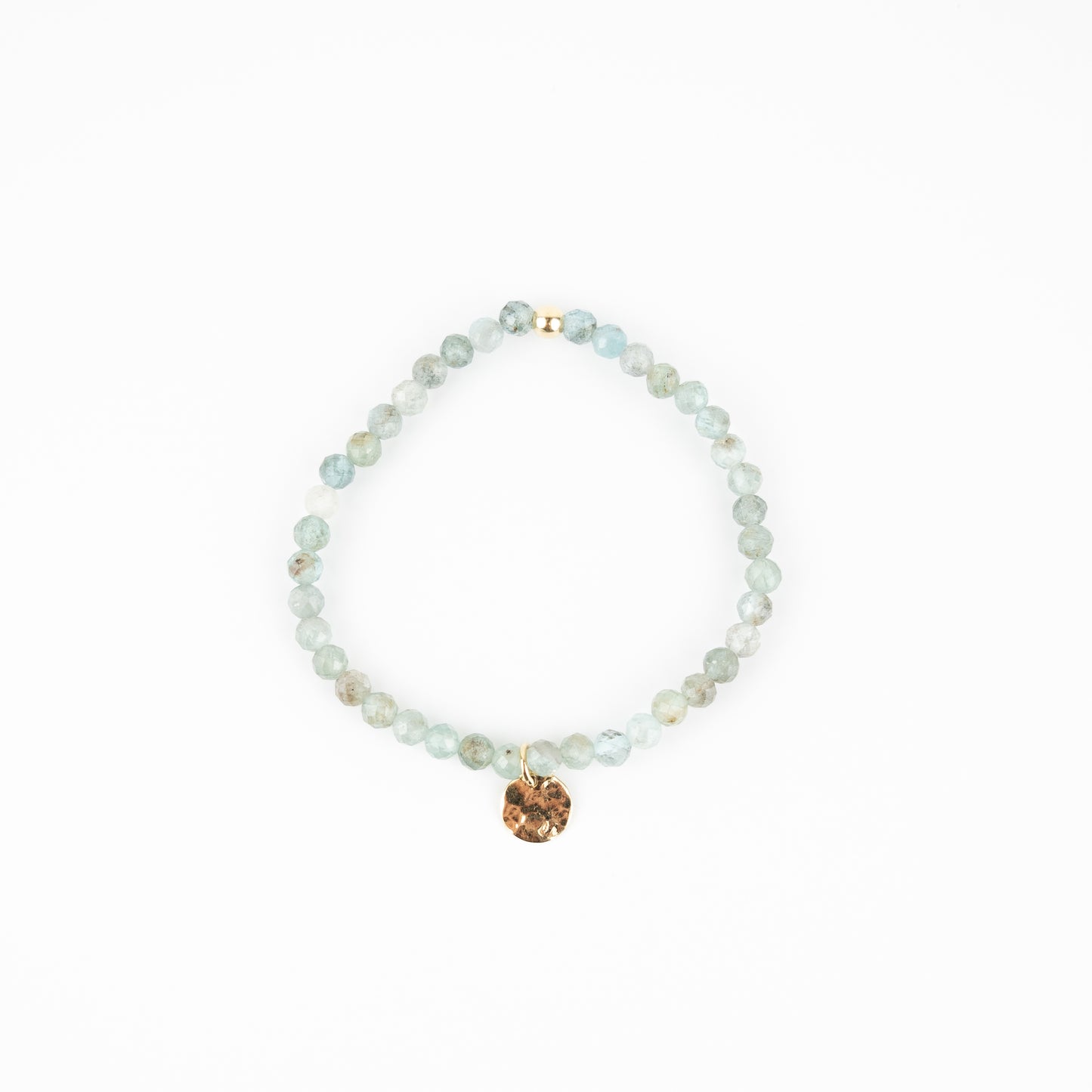 Bracelet Apatite et médaille plaqué or