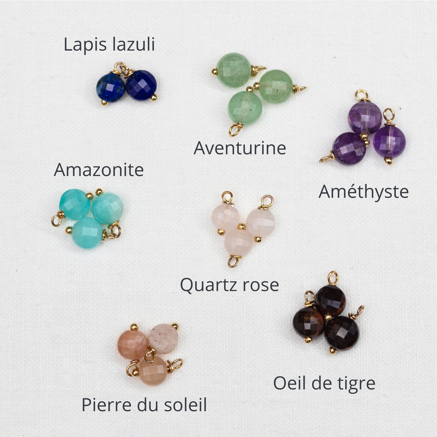Collier pierre fine personnalisé