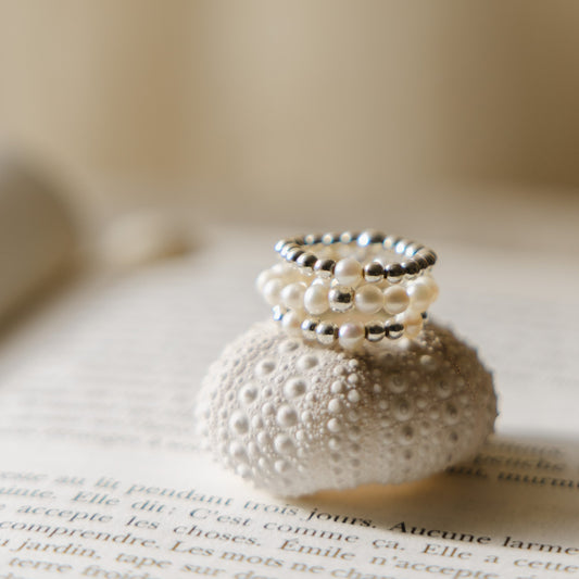 Bague perles d'eau douce argent 925