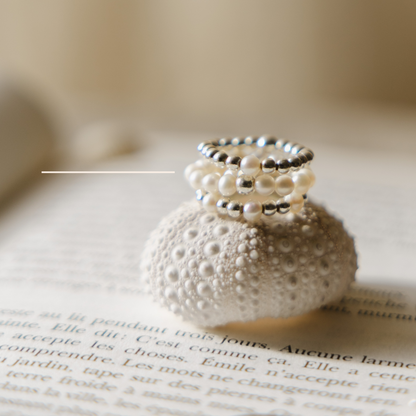 Bague perles d'eau douce argent 925