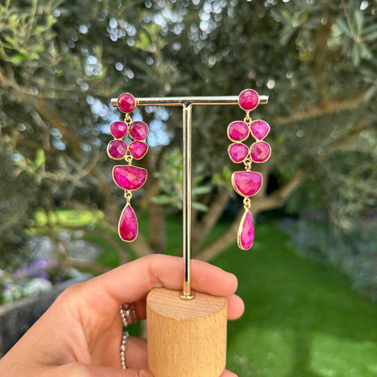 Boucles d’oreilles fuchsia