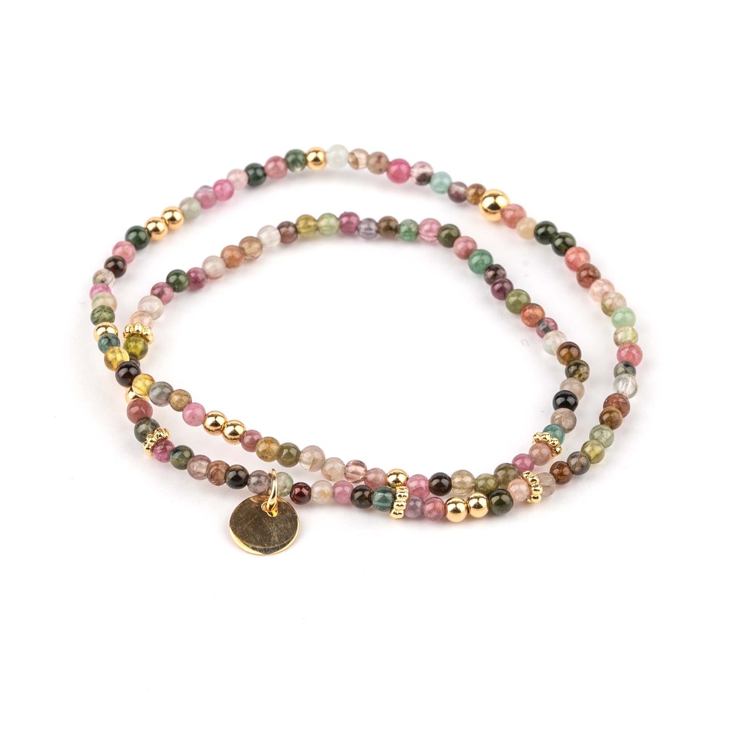 Bracelet double Tourmaline multicolore