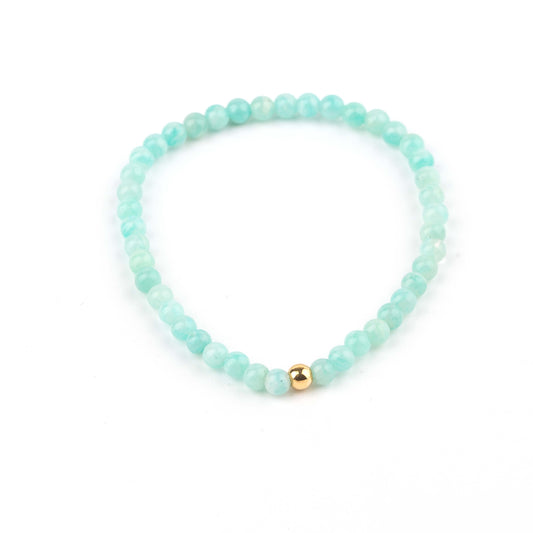 Bracelet Amazonite plaqué or