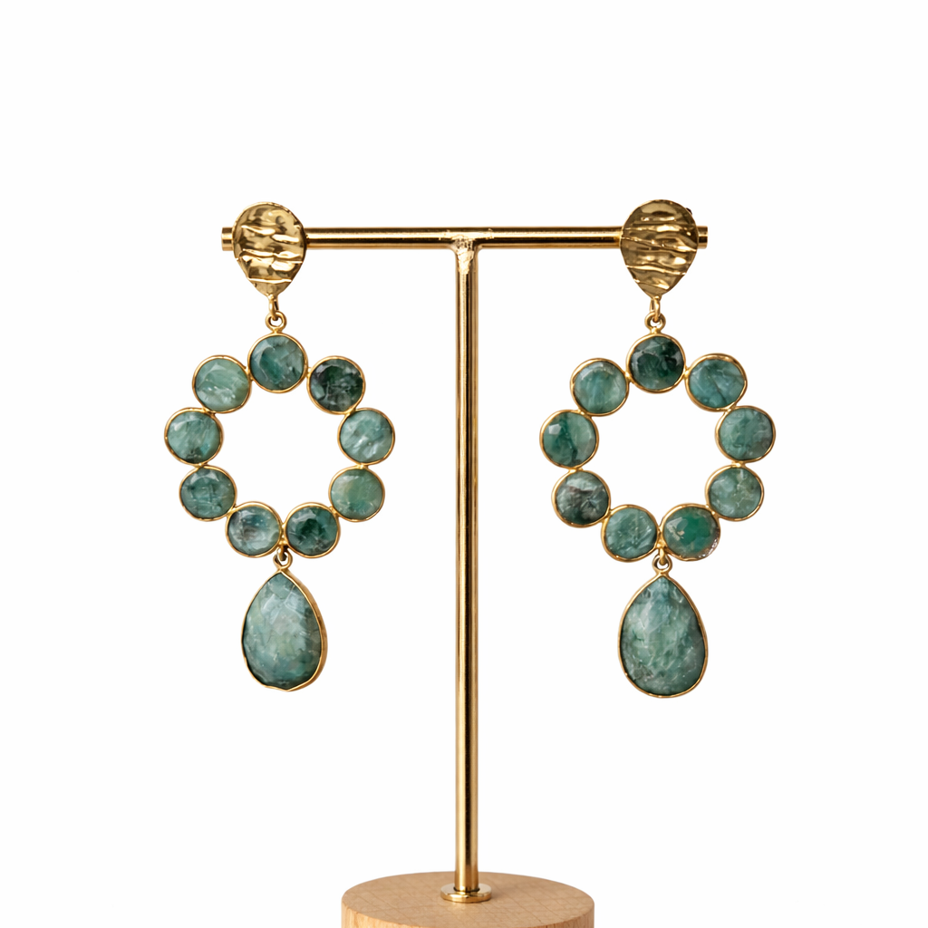 Boucles d'oreilles vertes