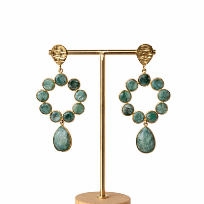 Boucles d'oreilles vertes