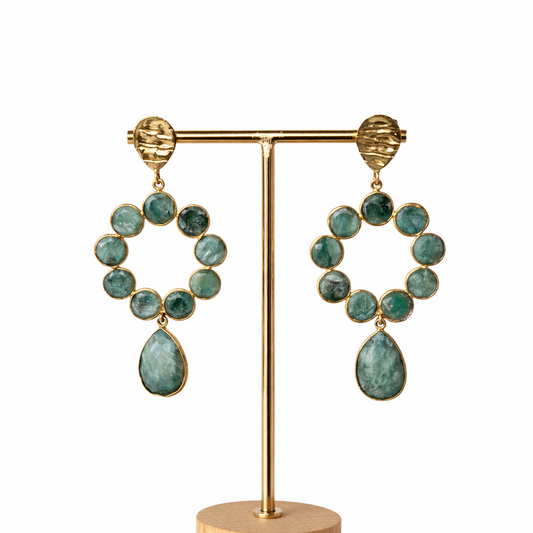 Boucles d'oreilles vertes