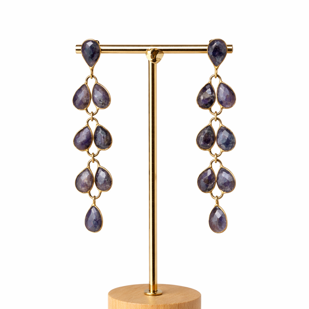 Boucles d'oreilles bleues