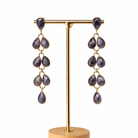 Boucles d'oreilles bleues