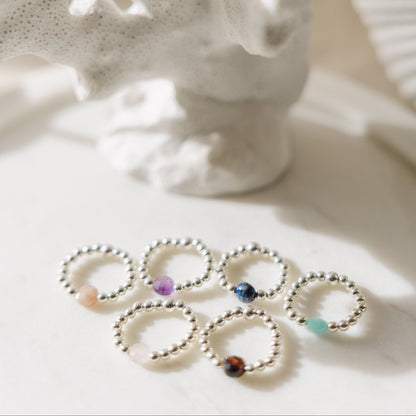 Bague en argent 925 et pierre fine naturelle