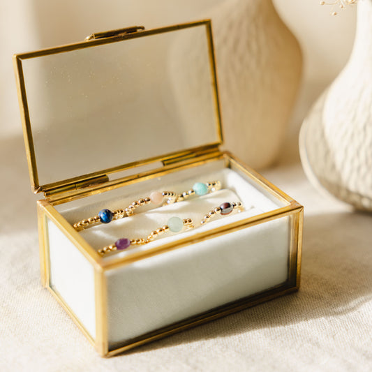 Bague en argent 925 ou plaqué or et pierre fine naturelle