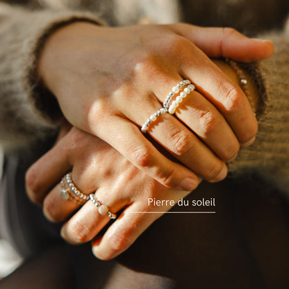Bague en argent 925 et pierre fine naturelle
