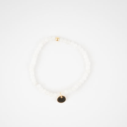 Bracelet en pierre de lune et médaille – pierres naturelles