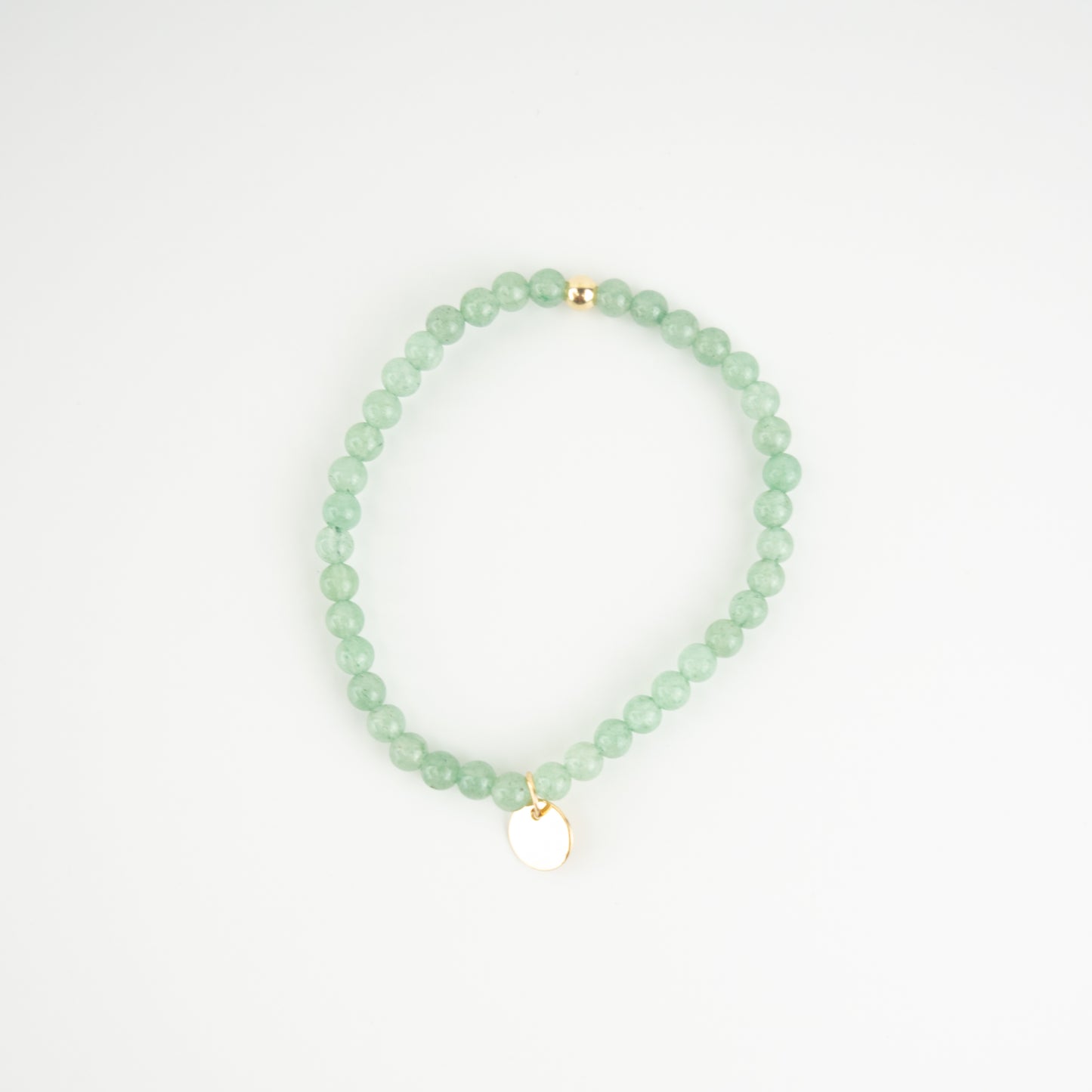 Bracelet en aventurine & médaille – pierres naturelles