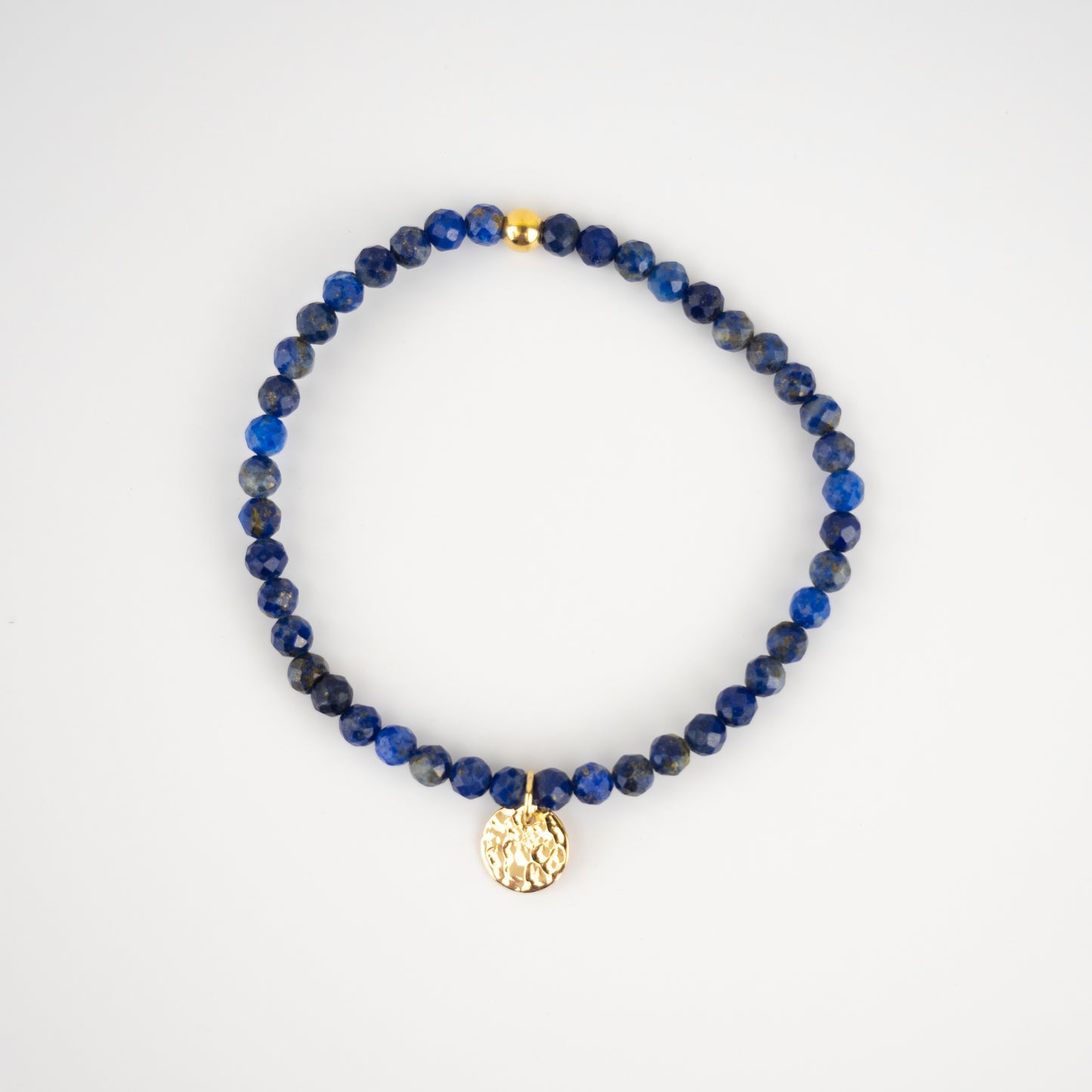 Bracelet en lapis lazuli & médaille – pierres naturelles