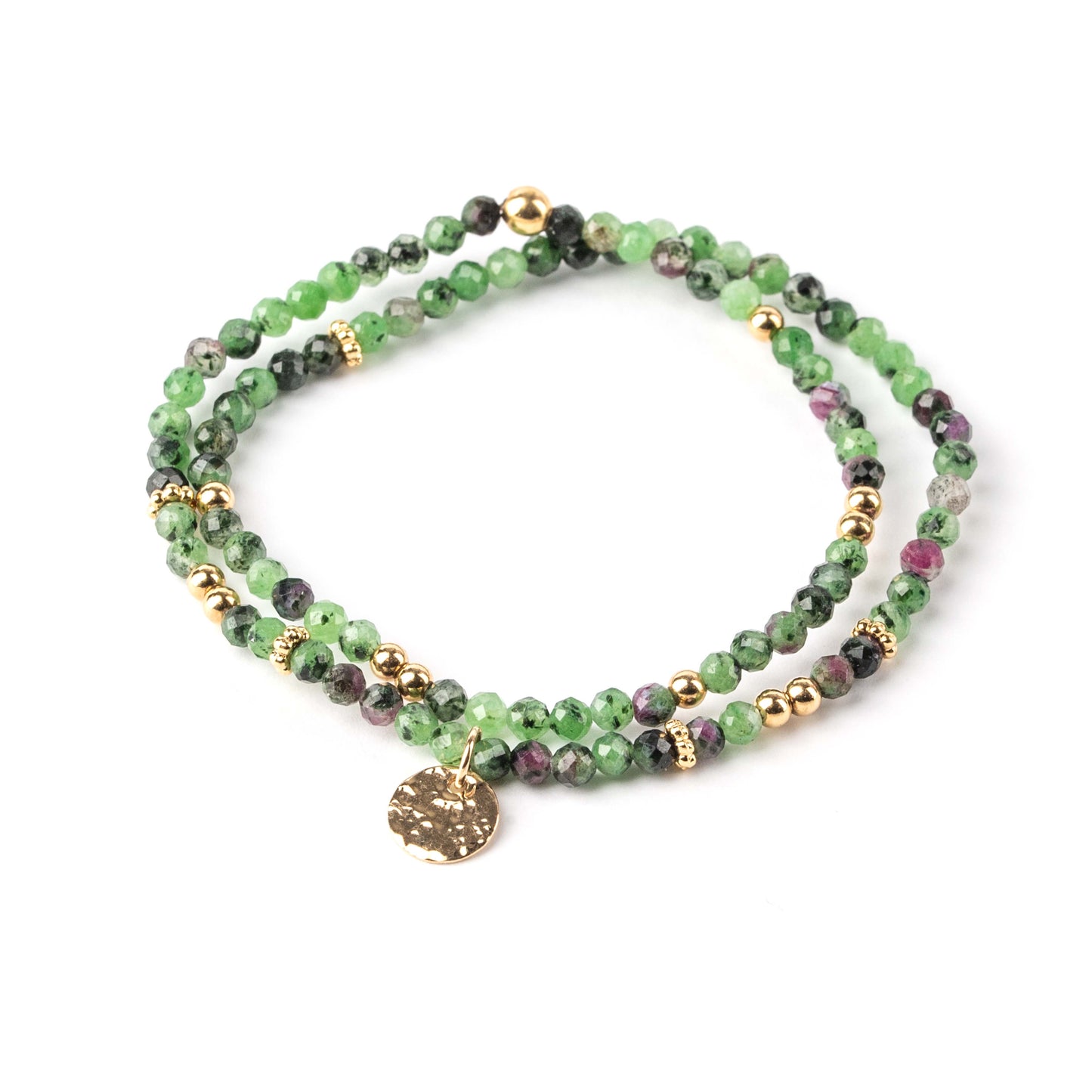 Bracelet double Rubis Zoïsite – pierres naturelles