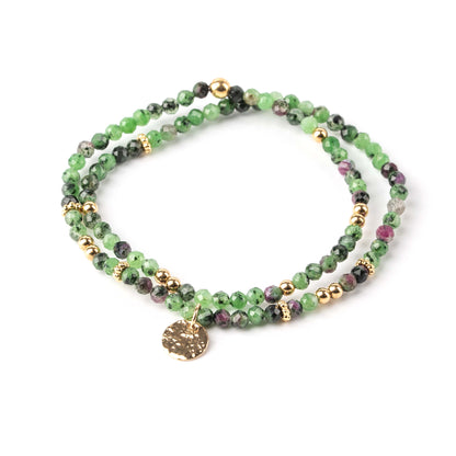 Bracelet double Rubis Zoïsite – pierres naturelles